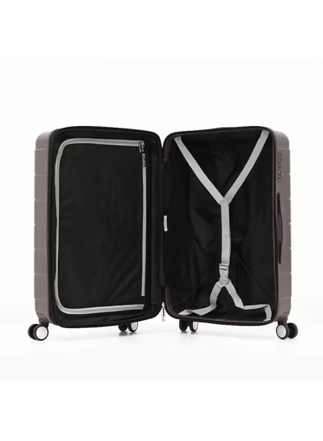 CALVIN KLEIN  Calvin Klein Palisades 3-Piece Hardsided Luggage Set on Wheels for Unisex | Ultra Lightweight ABS with Spinner Wheels 4 Color Brown  | Best Price UAE